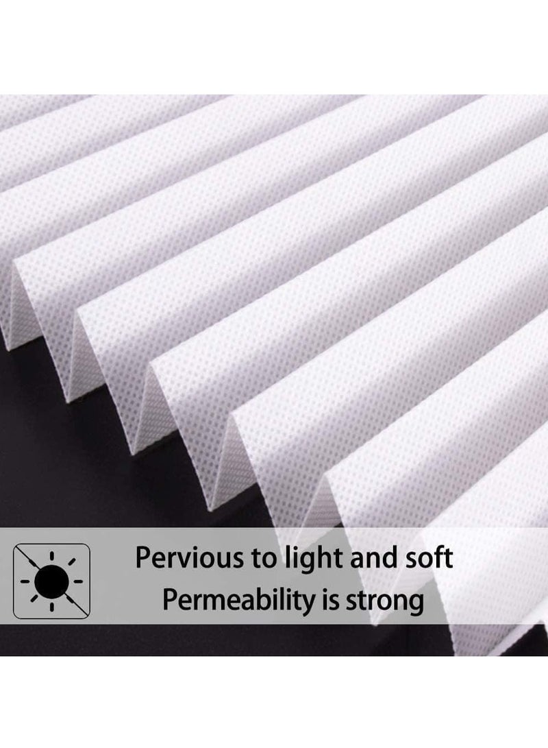 GUDOO Pleated Window Shades Blackout Pleated Paper Shade Light Filtering Non-woven Blinds Window Easy To Install for Bedroom Bathroom Living Room Kitchen 60 cm x 150 cm White - Image 4